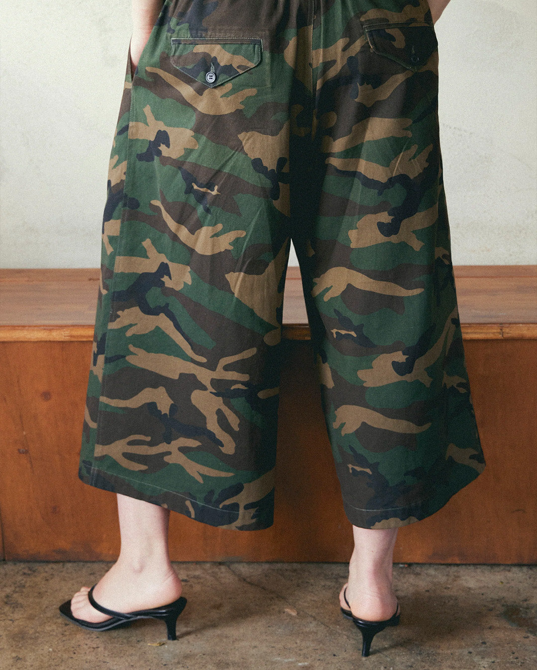 Hakama Shorts V2 - Woodland Camo by Checks Downtown - view 4