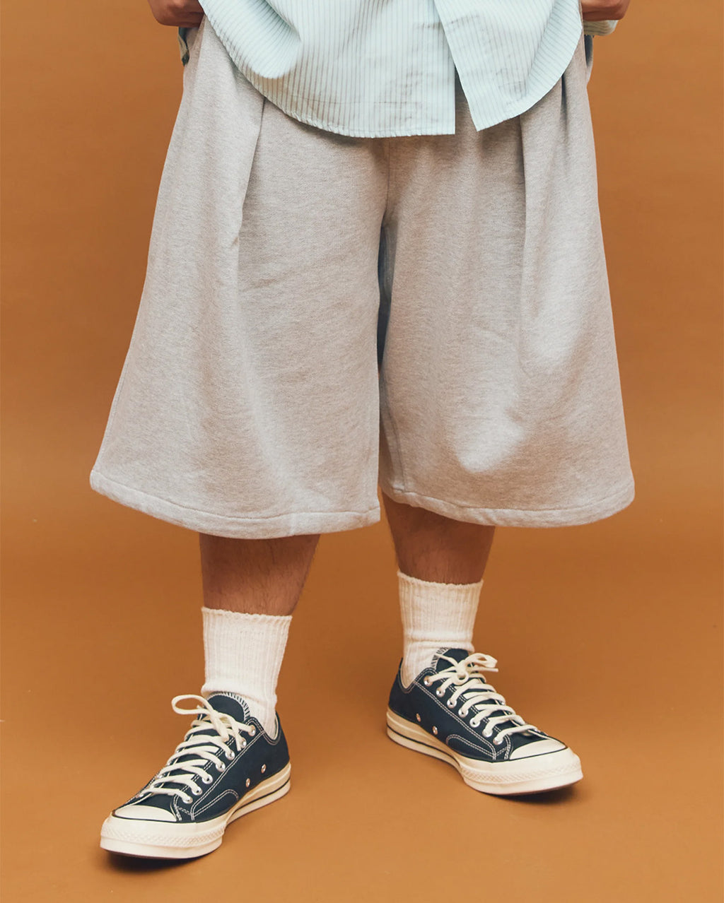 Hakama Shorts - Grey Fleece by Checks Downtown - view 4