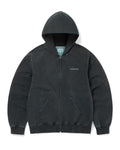 Damaged Zip Up Hoodie - Faded Black - thisisneverthat