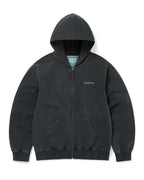 Damaged Zip Up Hoodie - Faded Black - thisisneverthat