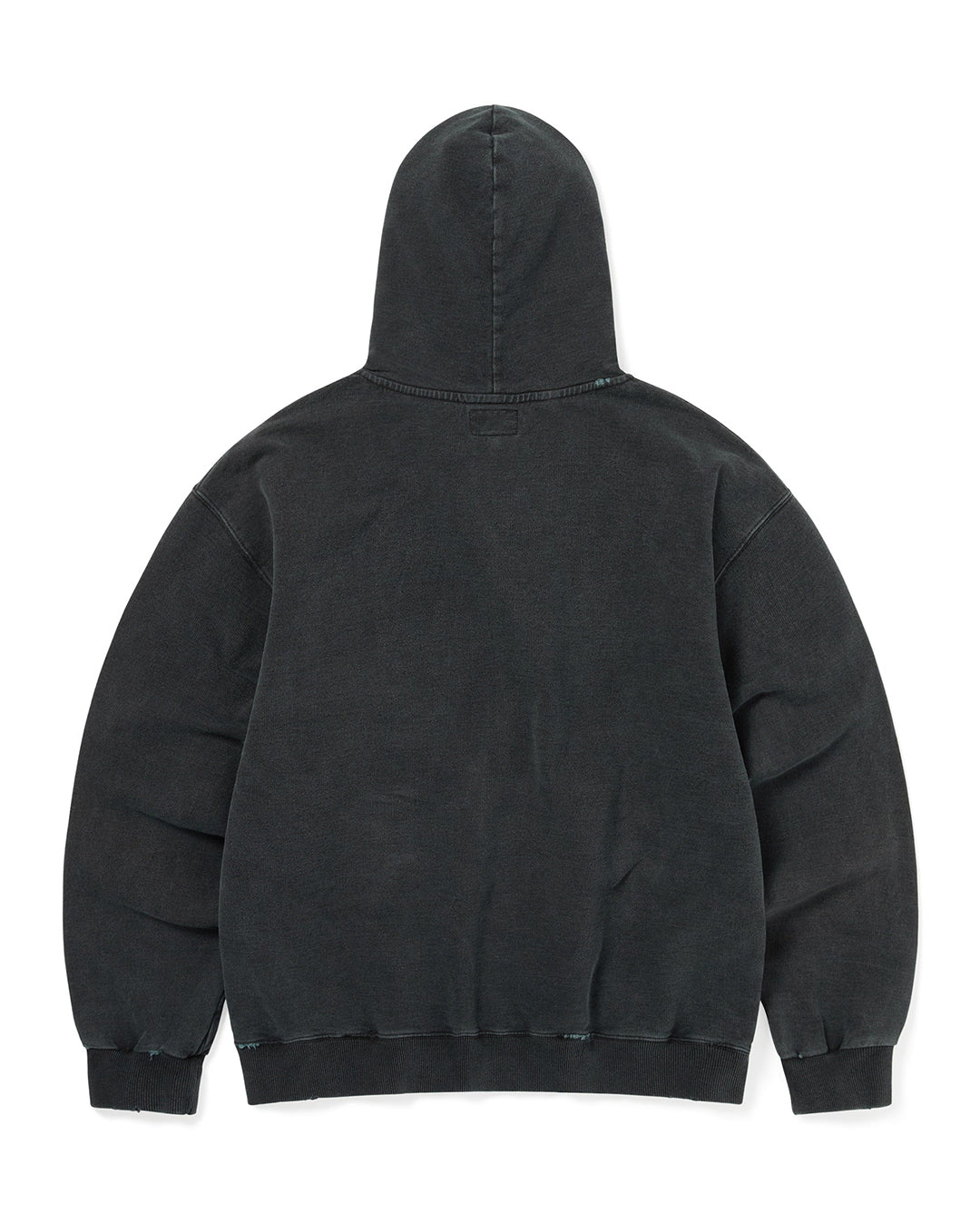 Damaged Zip Up Hoodie - Faded Black - thisisneverthat