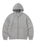Damaged Zip Up Hoodie - Khaki Grey - thisisneverthat