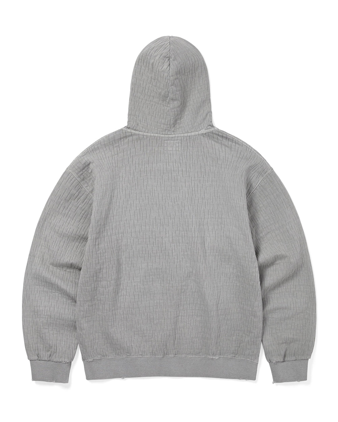 Damaged Zip Up Hoodie - Khaki Grey - thisisneverthat