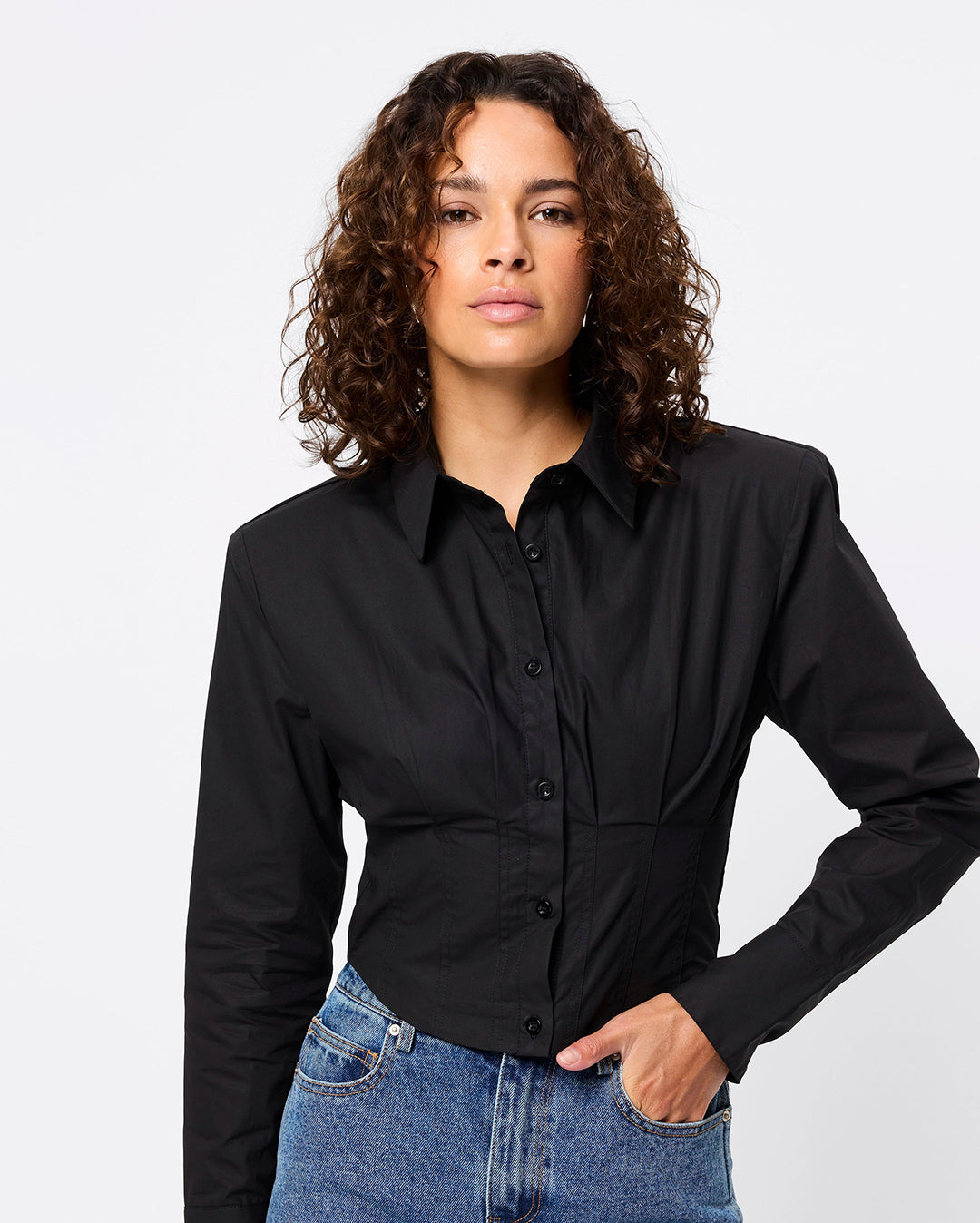 Darcy Shirt - Black - Mossman