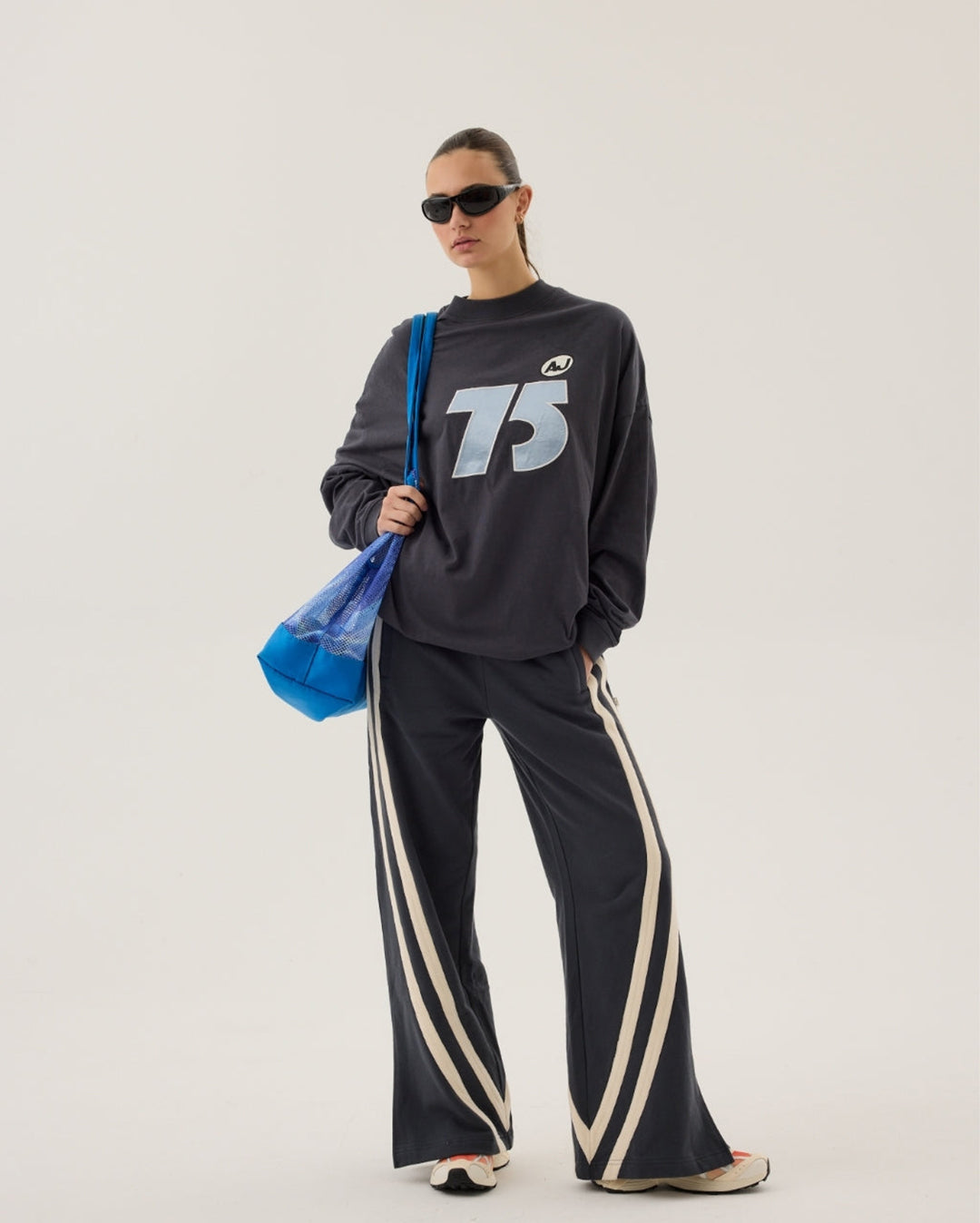 Daytona Long Sleeve Top - Washed Black - Araminta James