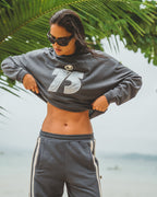 Daytona Long Sleeve Top - Washed Black - Araminta James