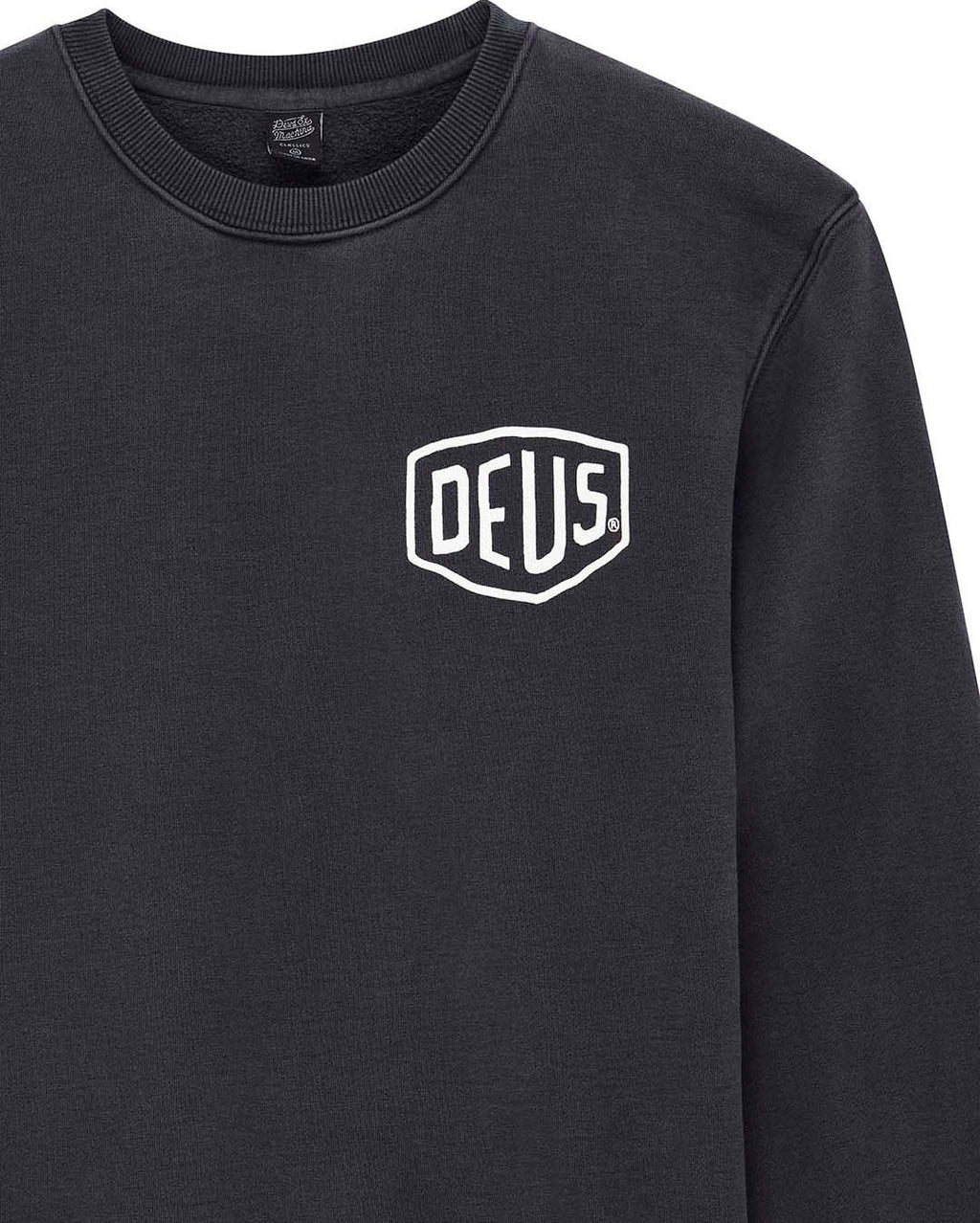 Shield Garment Dyed Crew - Black - Deus Ex Machina