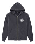 Shield Garment Dyed Zip Hoodie - Black - Deus Ex Machina