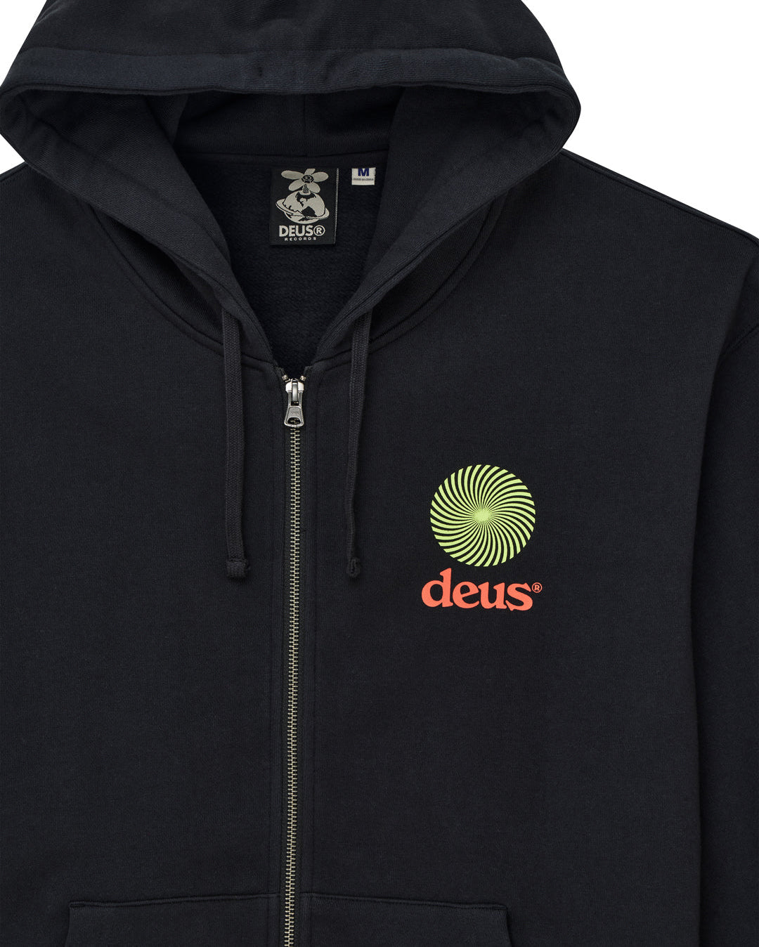 Deus Ex Machina Strata Zip Hoodie - Black | Wally NZ