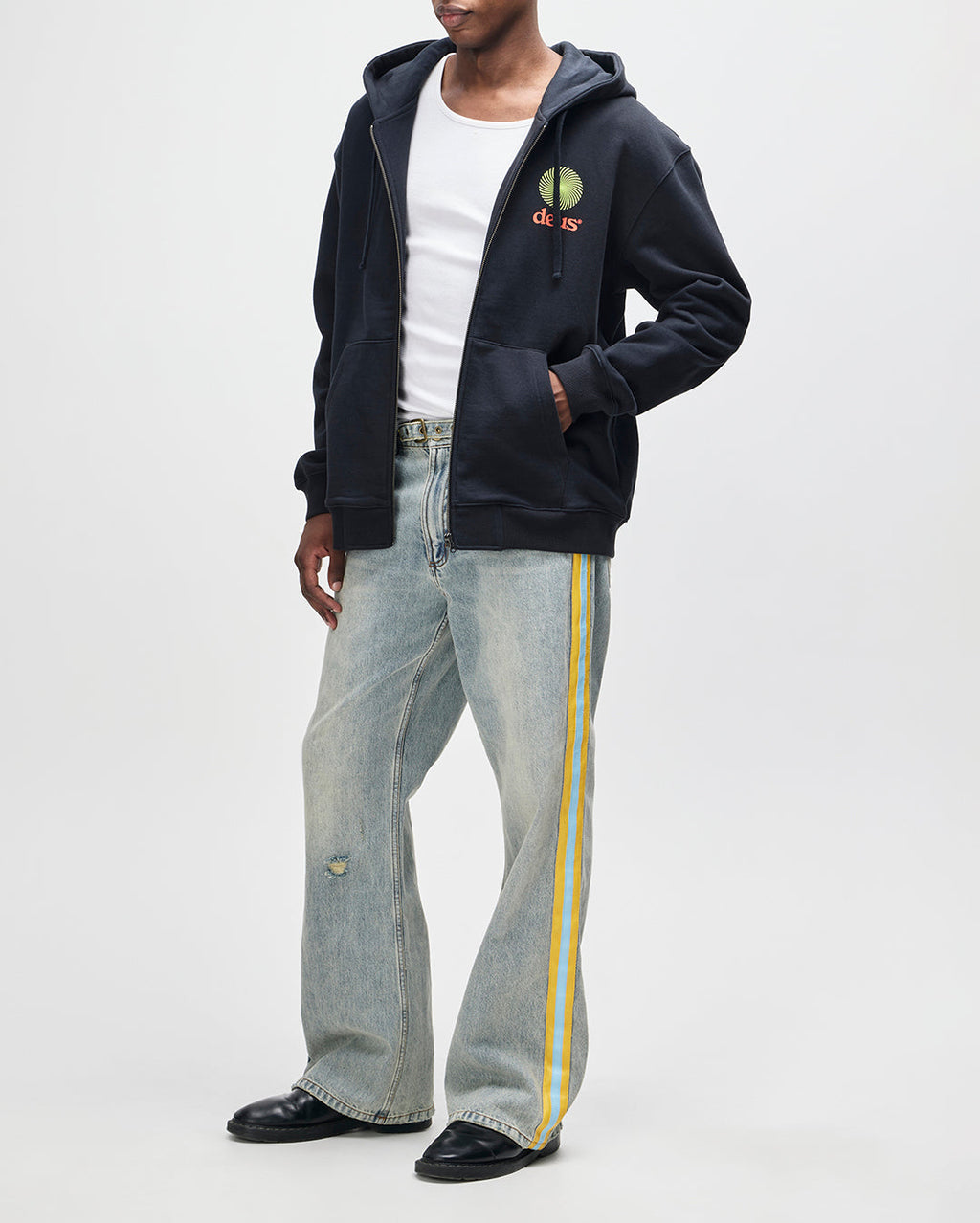 Strata Zip Hoodie - Black - Deus Ex Machina