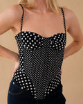 Deville Corset - Black Small & Large Dot - Miaou