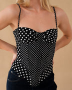 Deville Corset - Black Small & Large Dot - Miaou