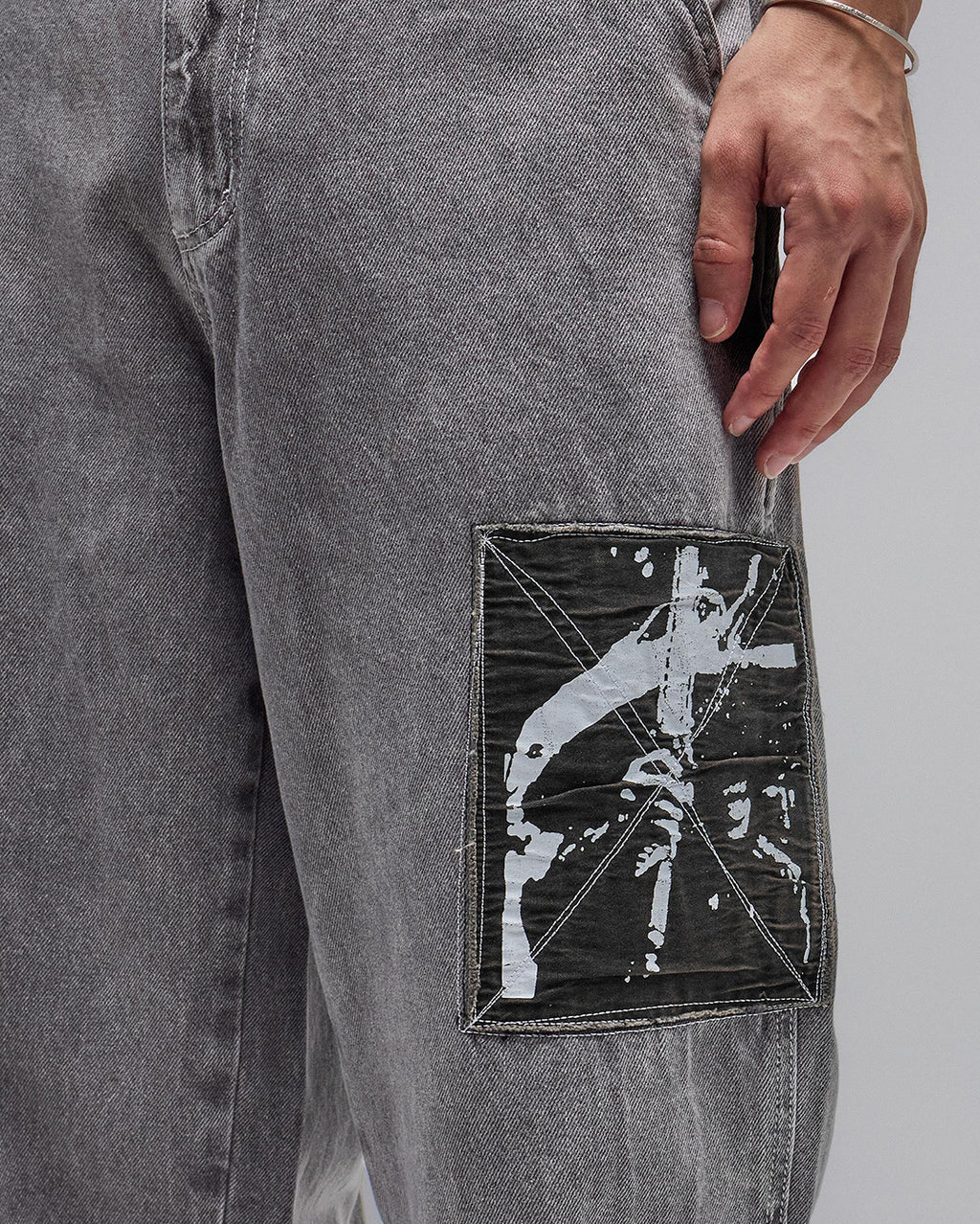 Distend Denim Pant - Washed Grey - Former