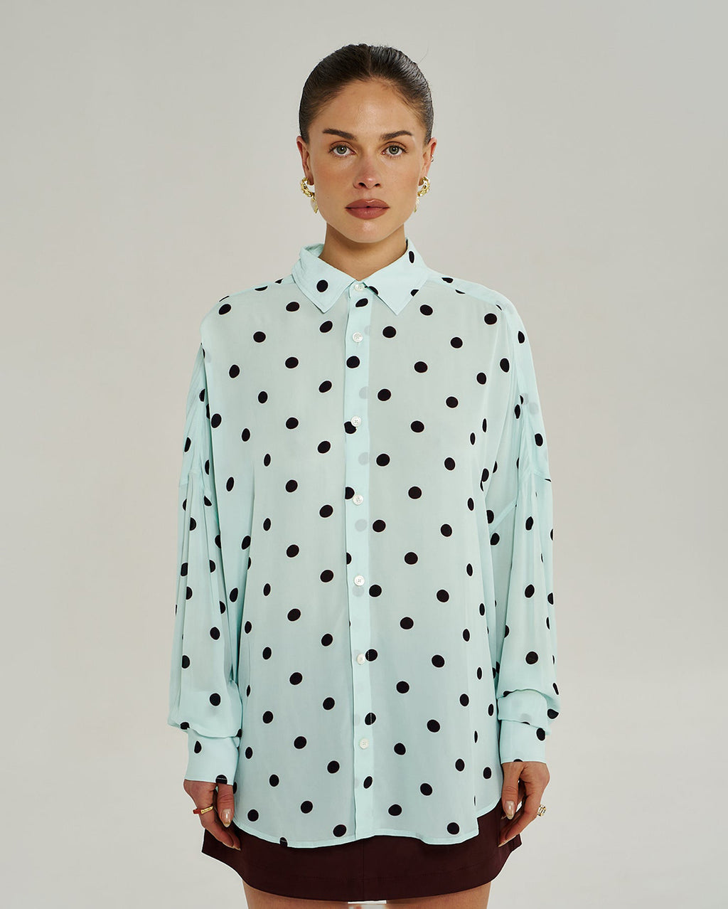 Dotty Long Sleeve Shirt - Pinot Drop - Summi Summi