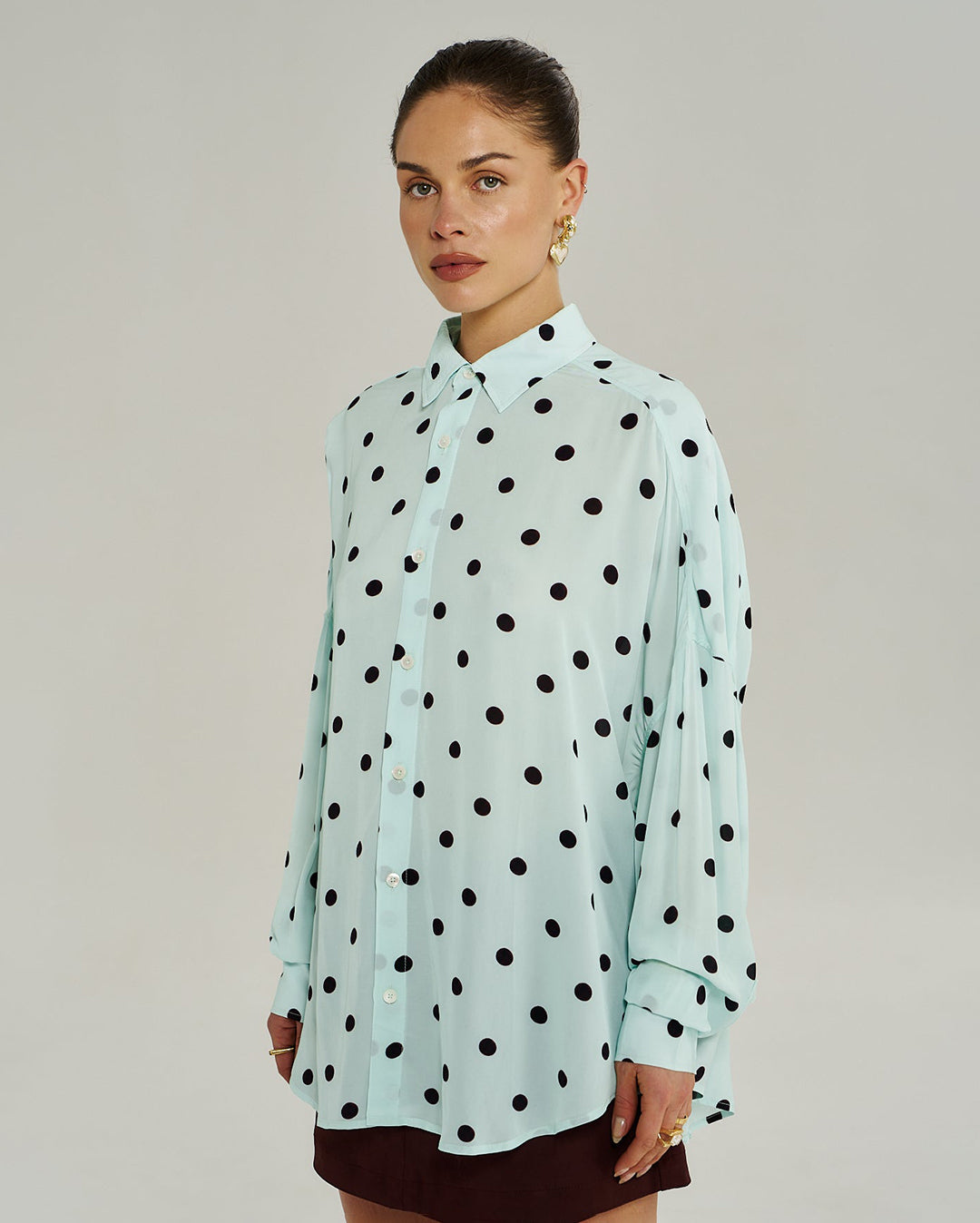 Dotty Long Sleeve Shirt - Pinot Drop - Summi Summi