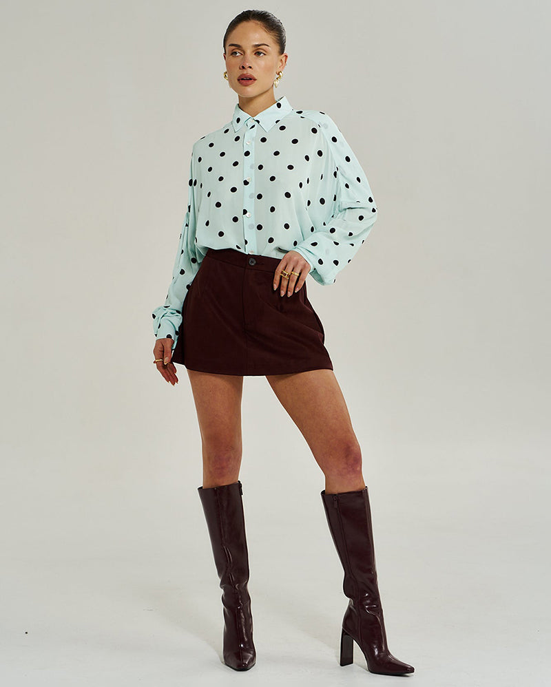 Dotty Long Sleeve Shirt - Pinot Drop - Summi Summi