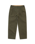 Double Pleated Wide Pant - Dark Olive - thisisneverthat