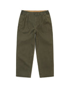 Double Pleated Wide Pant - Dark Olive - thisisneverthat