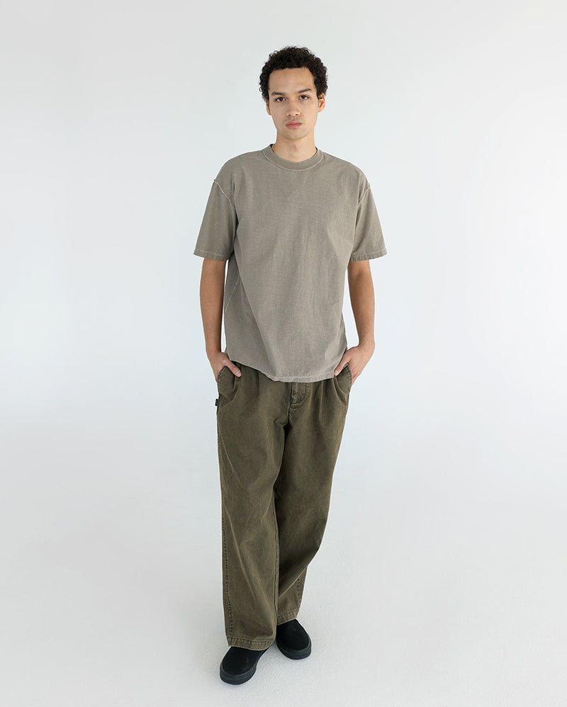 Double Pleated Wide Pant - Dark Olive - thisisneverthat