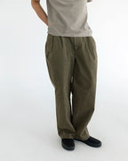 Double Pleated Wide Pant - Dark Olive - thisisneverthat