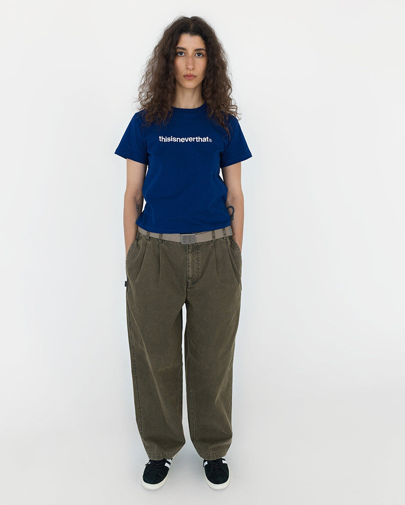 Double Pleated Wide Pant - Dark Olive - thisisneverthat