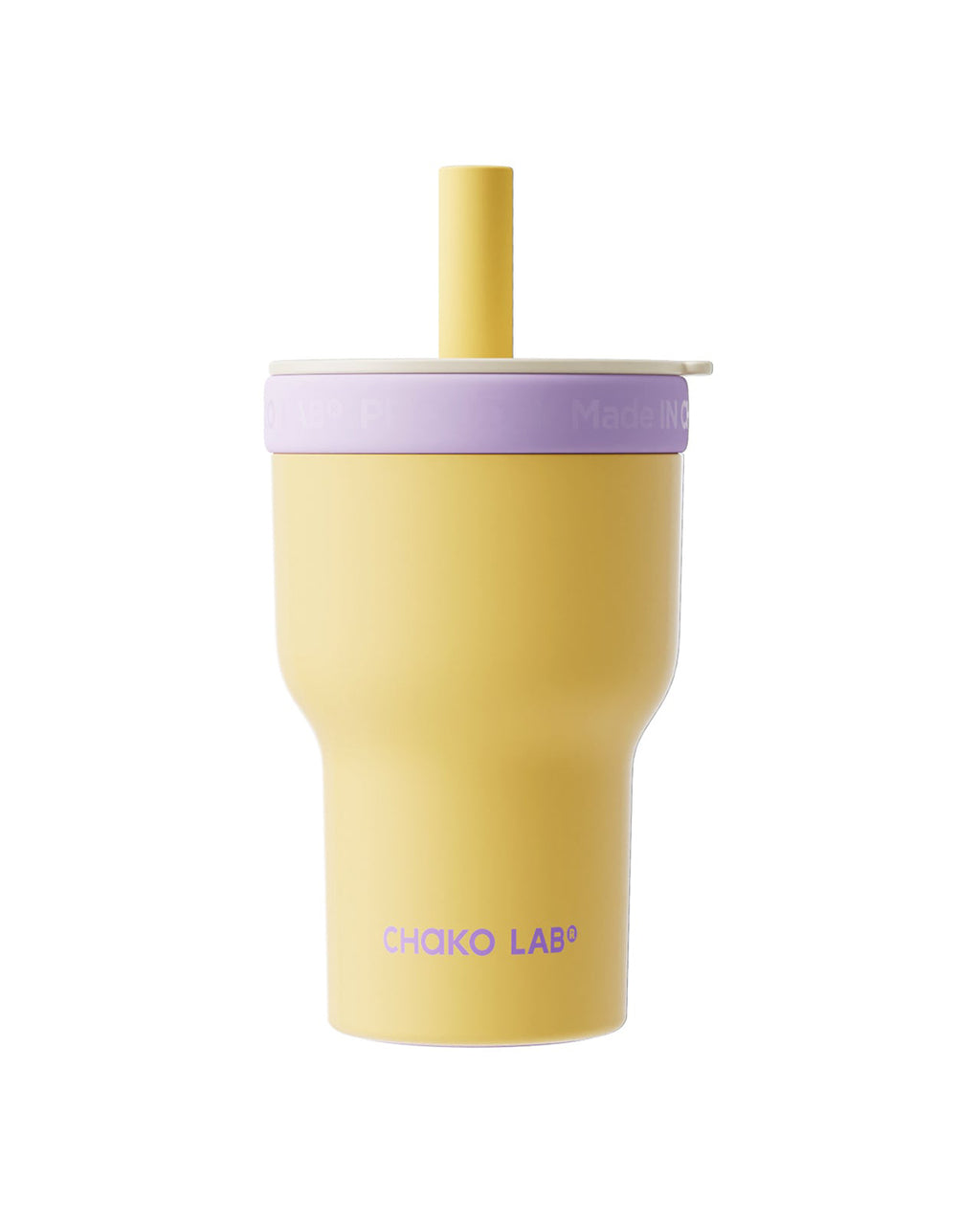 Dual-Layer Tumbler 570ml - White/Green - Chako Lab