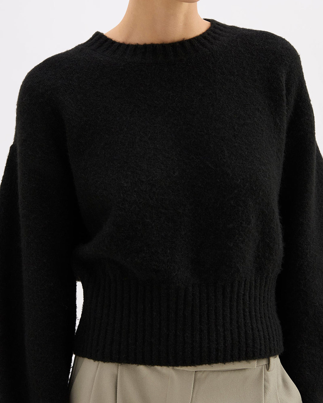 Elsie Knit - Black - Nude Lucy