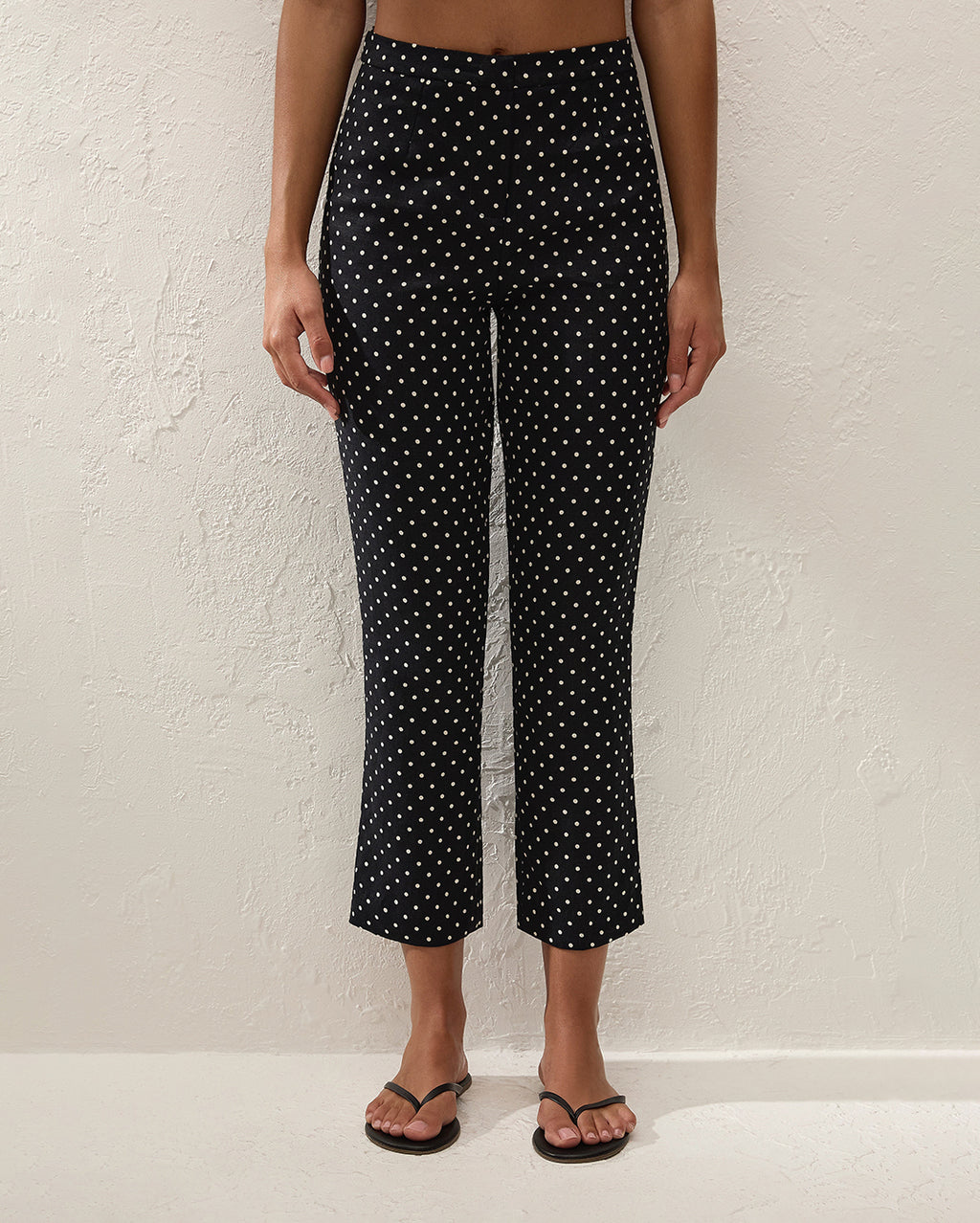 Iria Capri Pant - Lola Polka Dot - Black/Cream - Faithfull The Brand