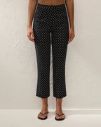 Iria Capri Pant - Lola Polka Dot - Black/Cream - Faithfull The Brand