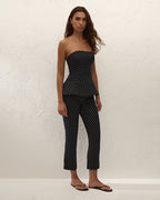 Iria Capri Pant - Lola Polka Dot - Black/Cream - Faithfull The Brand