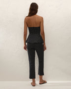 Iria Capri Pant - Lola Polka Dot - Black/Cream - Faithfull The Brand