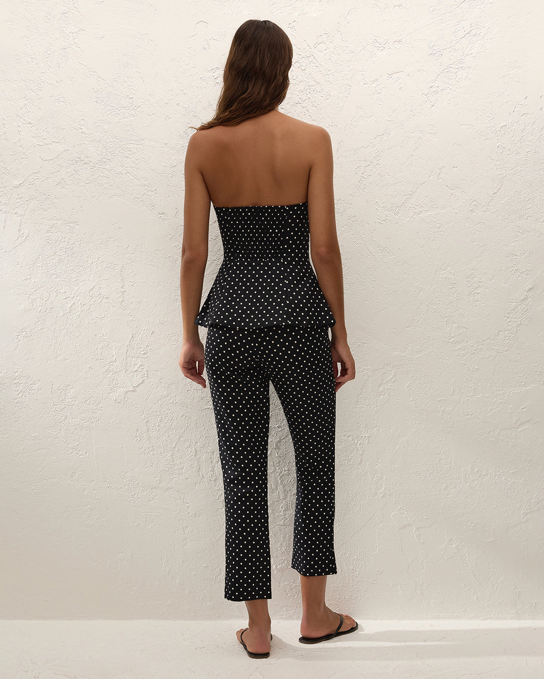 Iria Capri Pant - Lola Polka Dot - Black/Cream - Faithfull The Brand