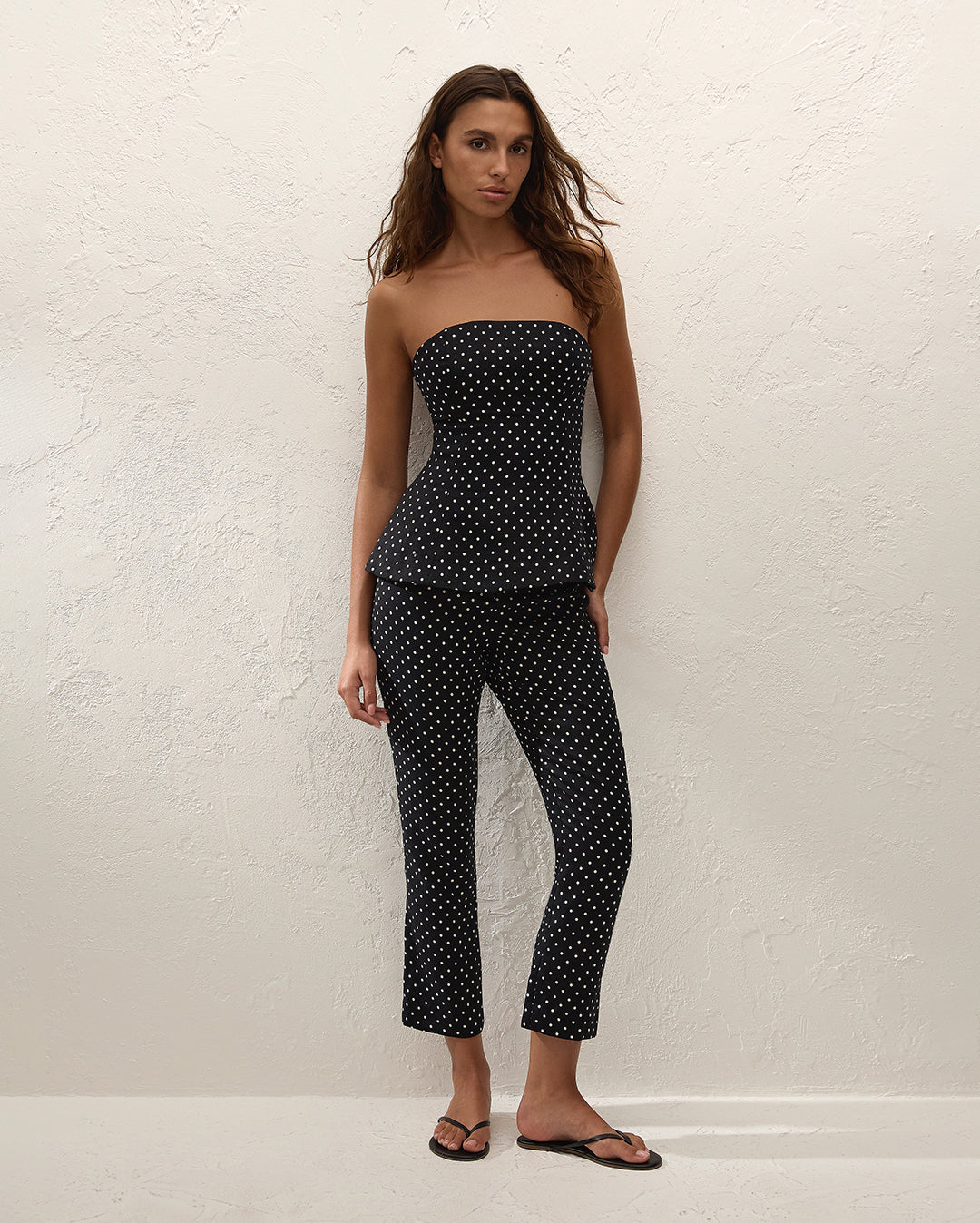 Petro Top - Lola Polka Dot - Black/Cream - Faithfull The Brand