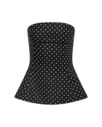 Petro Top - Lola Polka Dot - Black/Cream - Faithfull The Brand