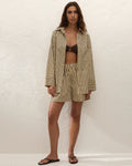 Clemente Shirt - Carmen Stripe - Sand Cedar - Faithfull The Brand