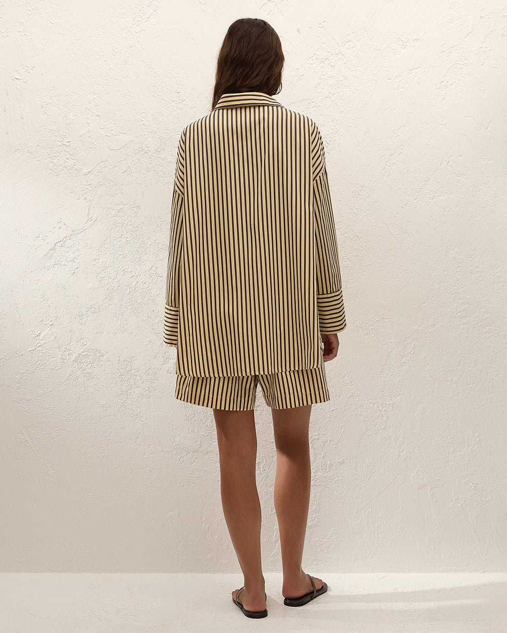 Clemente Shirt - Carmen Stripe - Sand Cedar - Faithfull The Brand