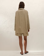 Clemente Shirt - Carmen Stripe - Sand Cedar - Faithfull The Brand