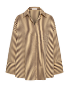Clemente Shirt - Carmen Stripe - Sand Cedar - Faithfull The Brand