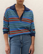 Harlow Oversized Polo - Juan Stripe - Faithfull The Brand