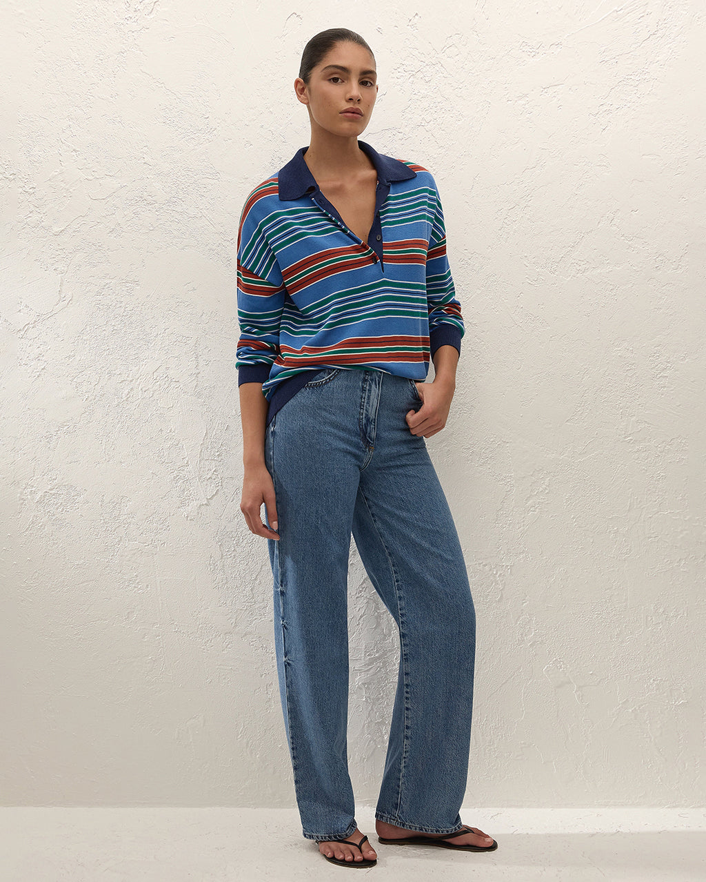 Harlow Oversized Polo - Juan Stripe - Faithfull The Brand