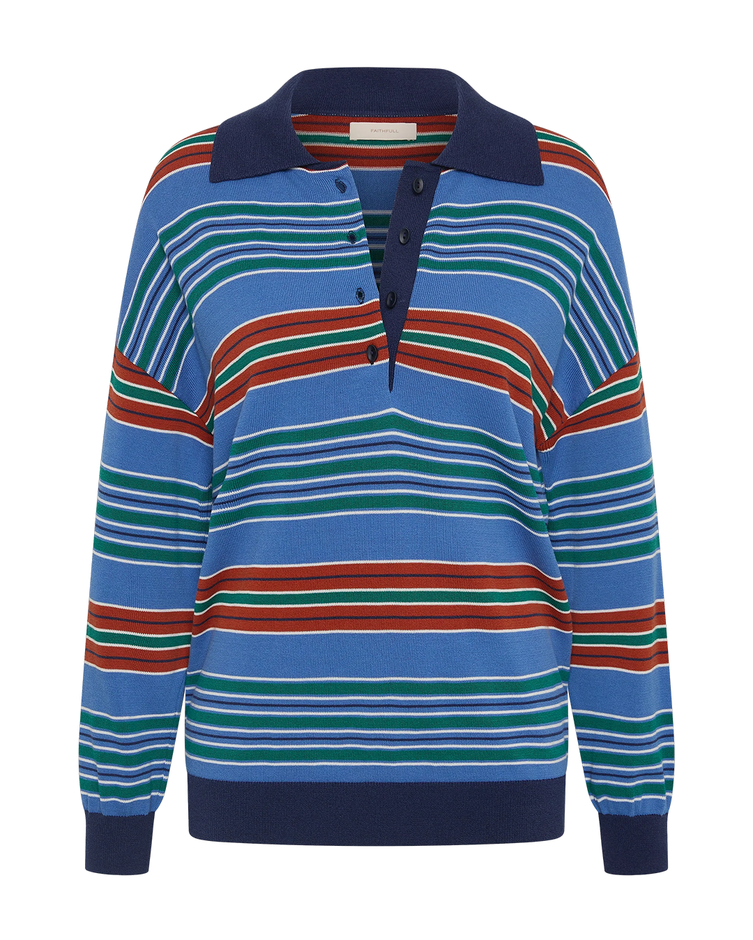 Harlow Oversized Polo - Juan Stripe - Faithfull The Brand