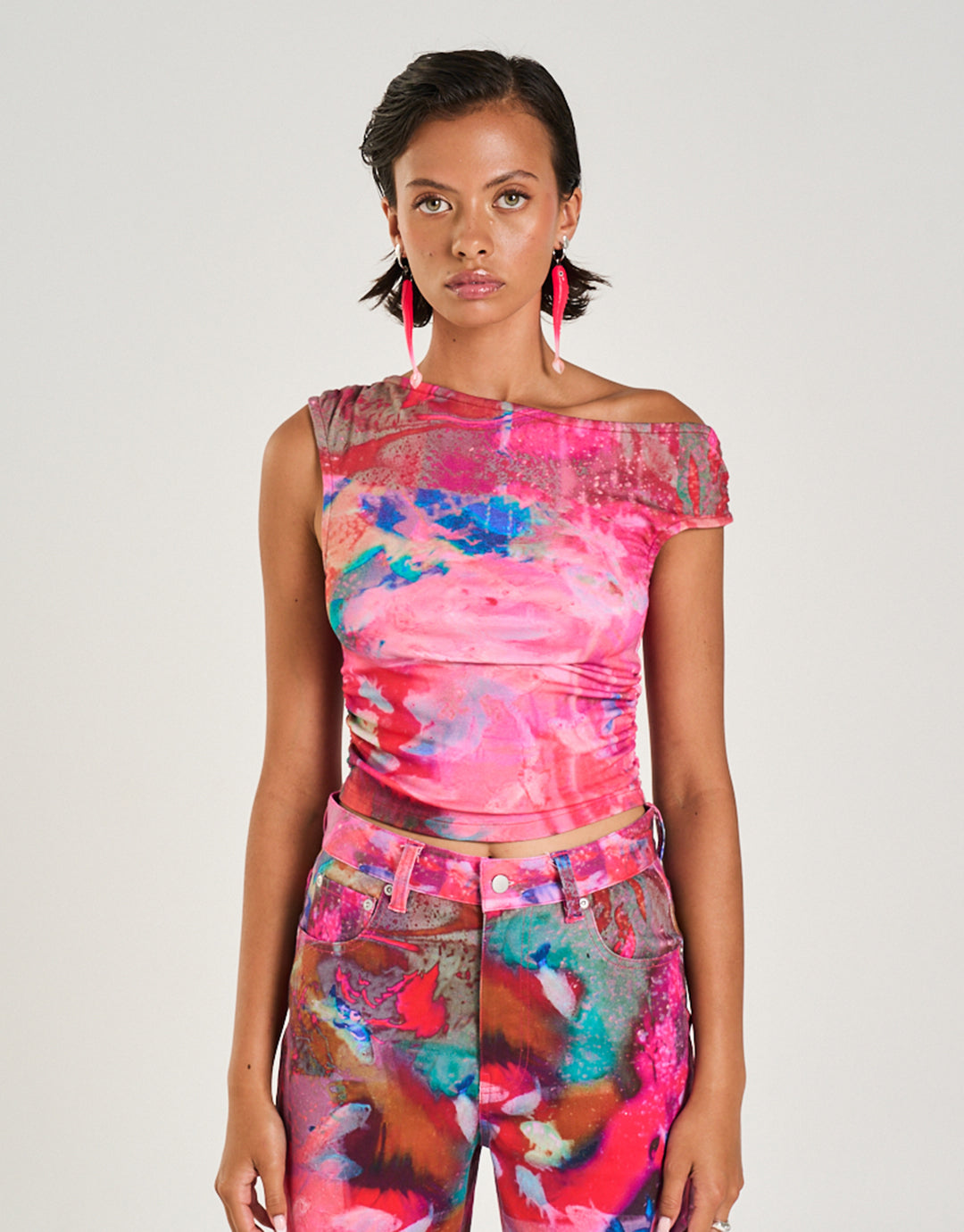 Off Shoulder Top - Fish Tank