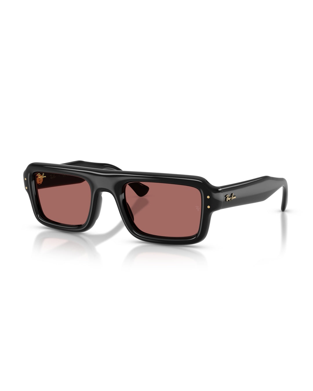 Flacko Puffer Sunglasses - Black/Dark Violet - Ray-Ban