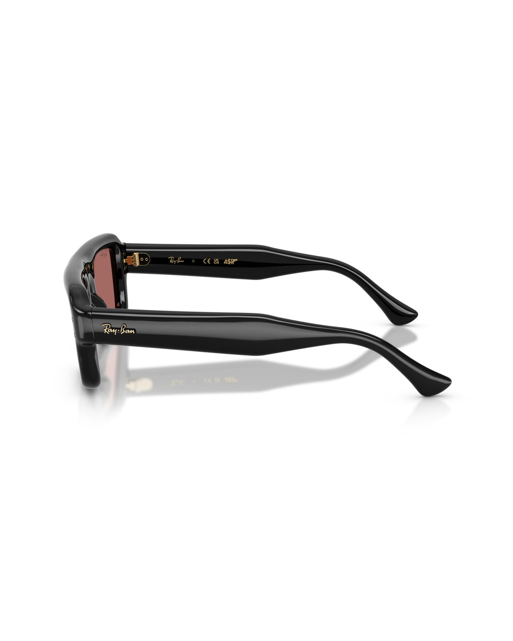 Flacko Puffer Sunglasses - Black/Dark Violet - Ray-Ban