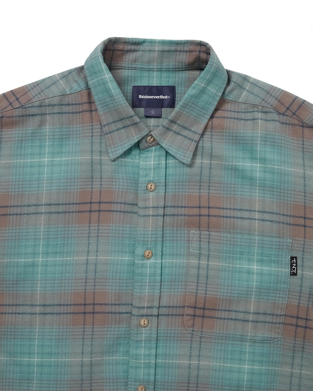 s*u様 house on the hill L/S Tee (Checker) thisisneverthat Flannel Check Shirt - Teal | Wally NZ