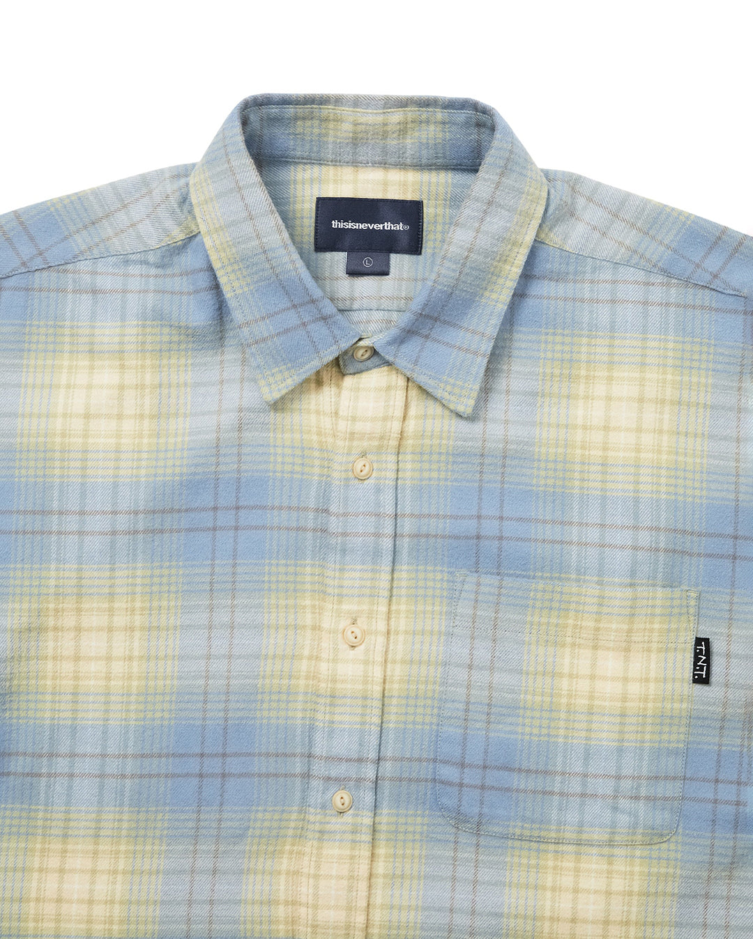 thisisneverthat Flannel Check Shirt - Yellow | Wally NZ