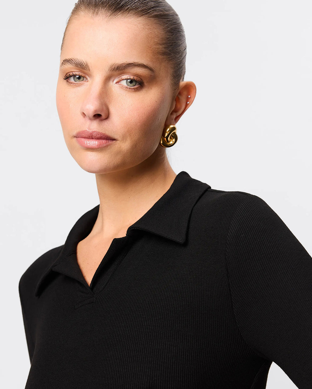 Florence Polo Top - Black - Mossman
