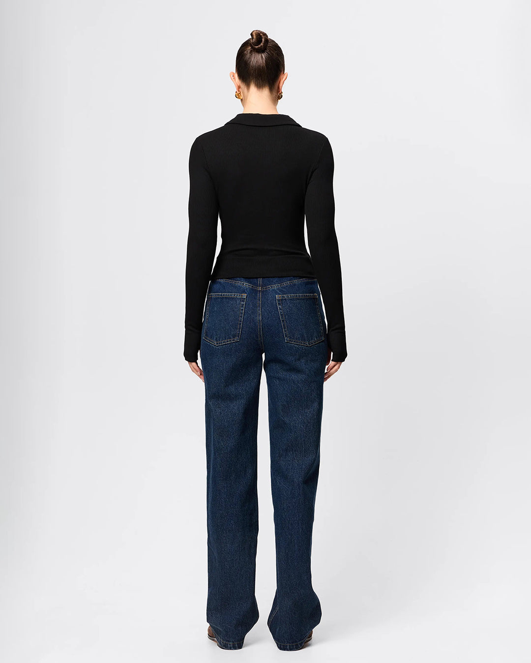 Florence Polo Top - Black - Mossman