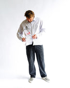 DXD Reynolds Stripe Long Sleeve Shirt - Grey