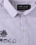 DXD Reynolds Stripe Long Sleeve Shirt - Grey